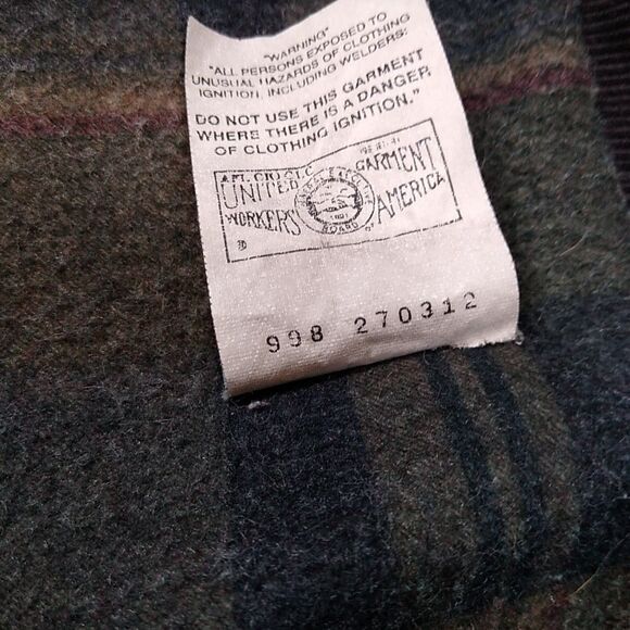 VTG CARHARTT Chore Jacket Burgundy Blanket Lined Coat 90s Made in USA Union 2XL - Picture 9 of 10